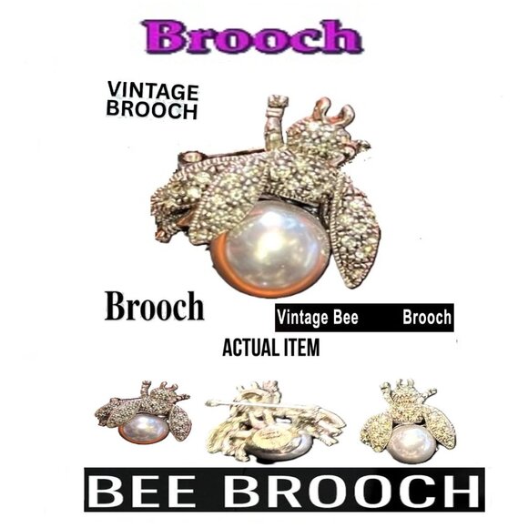 🛑 BEE Fashion ➕🆒 BROOCH Jewelry PIN Diamond Luxury LAPEL Vintage 💸BUY NOW‼️ - Picture 1 of 16
